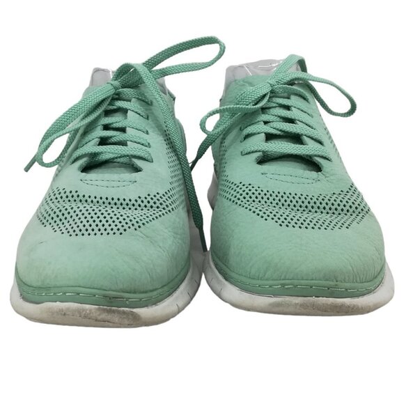 Vionic Joey Fresh Green Nubuck Leather Low Top Sneakers Size 8.5 Comfort Walking - Picture 4 of 11